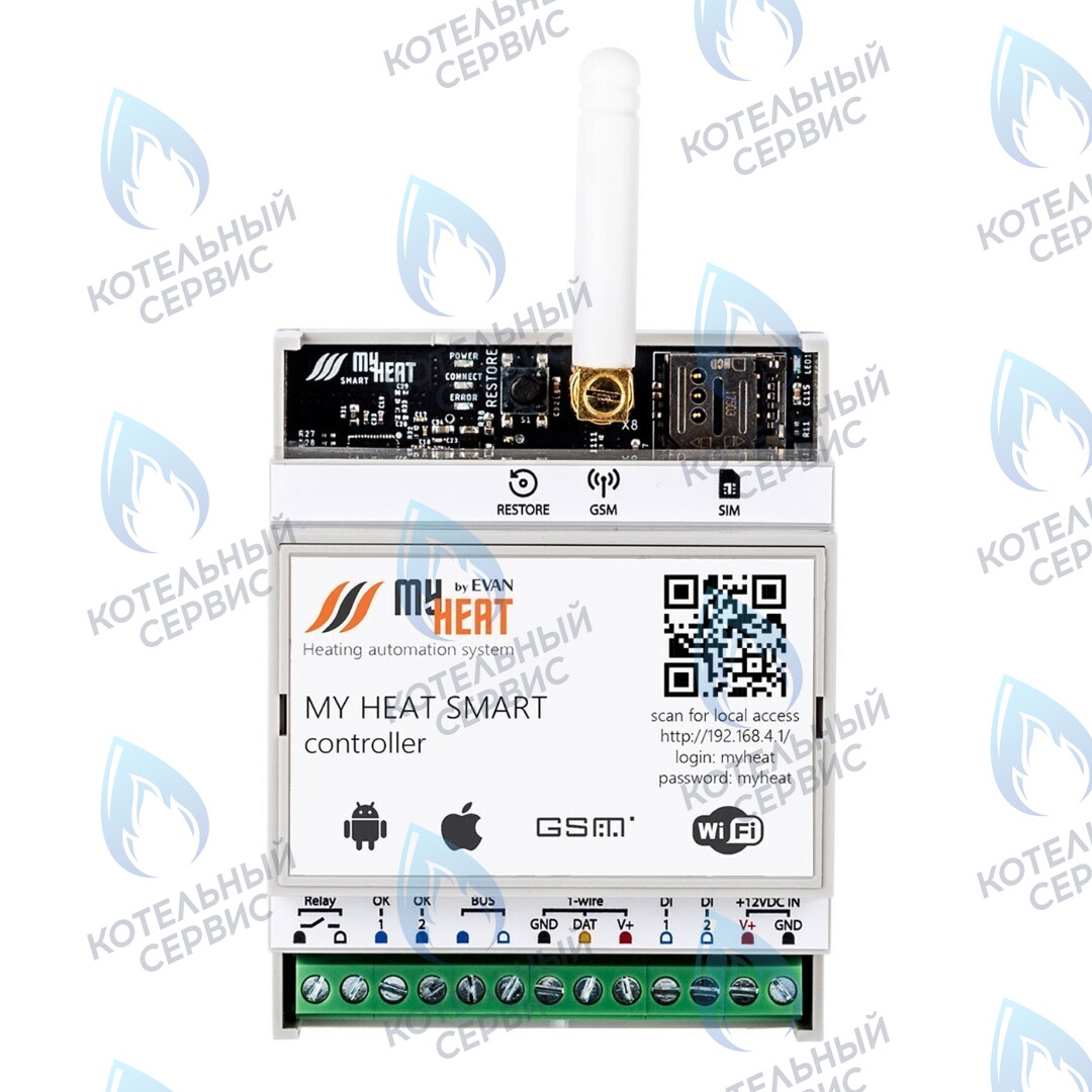 6283 Термостат (контроллер) MyHeat Smart (GSM, Wi-Fi, DIN) в Москве